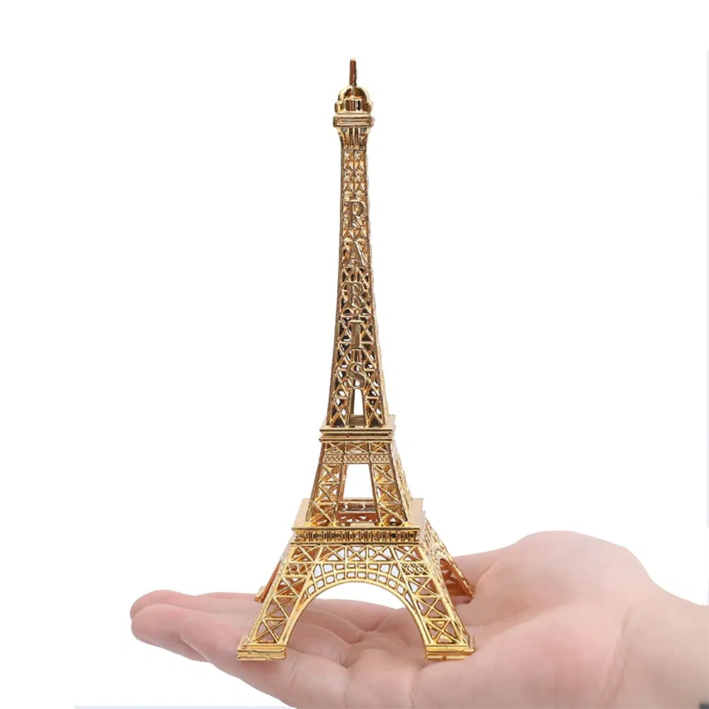 Estatua Coleccionable de la Torre Eiffel - Decoración de Fiesta y Pastel, Figura de Aleación, Soporte de Joyería, Artesanía Francesa