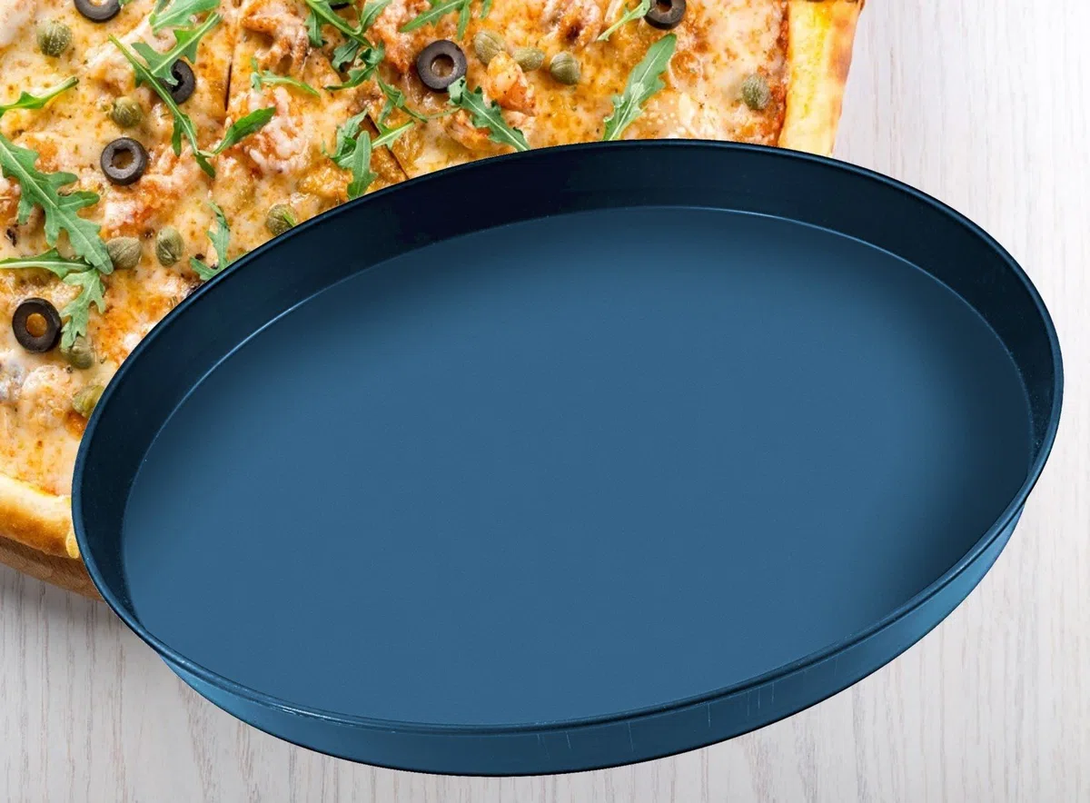 FM PROFESSIONAL Molde para Pizza Professional, Negro, 28cm, acero con revestimiento antiadherente. 1 ud.