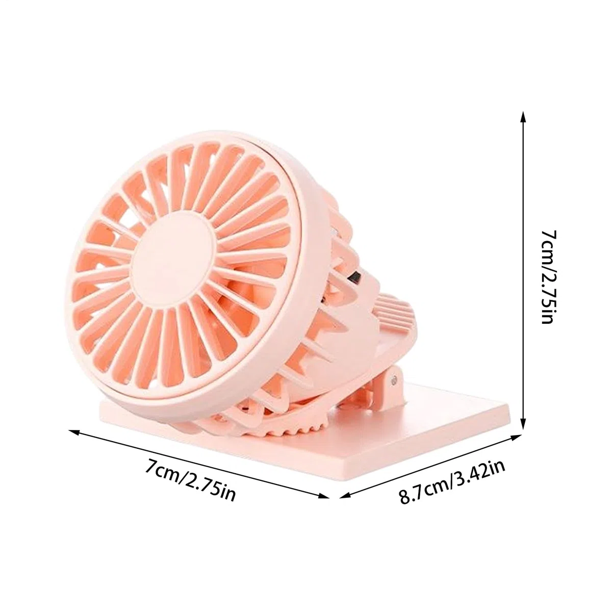 Ventilador de clip, dispositivo alimentado por energía solar, enfriador recargable portátil, flujo de aire personal compacto, diseño de montaje de manos, para viajes, escritorio, mesa, camping