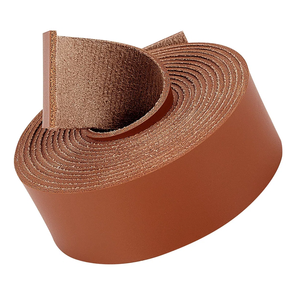 GORGECRAFT 2mX25mm Tiras de Encaje de Cuero Marrón Mate Cordón de Cuero Plano, Correa Enrollable, Envoltura de Cinturón, Suministros de Cuero de Un Solo Lado, Cordón de Imitación para Manualidades