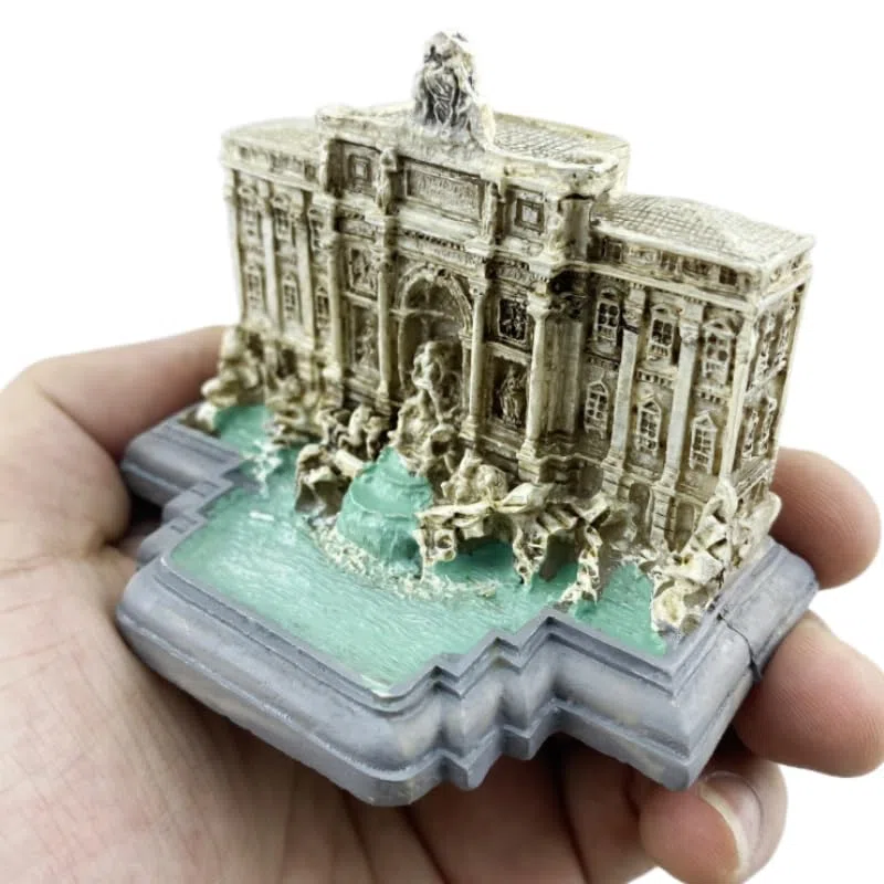 Fontana de Trevi, Roma, Italia, resina, artesanía, recuerdos, escritorio, coleccionable, adorno de mesa, edificios, decoración del hogar, accesorios de regalo