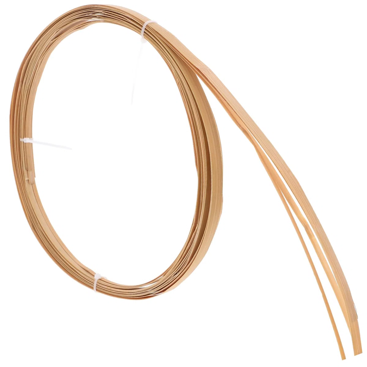 Tofficu 4 Rollos de Tiras de Bambú Natural para Mimbre, Material de Cesta Resistente y Flexible, Adecuado para Decoración de Bodas y Arreglos Artesanales