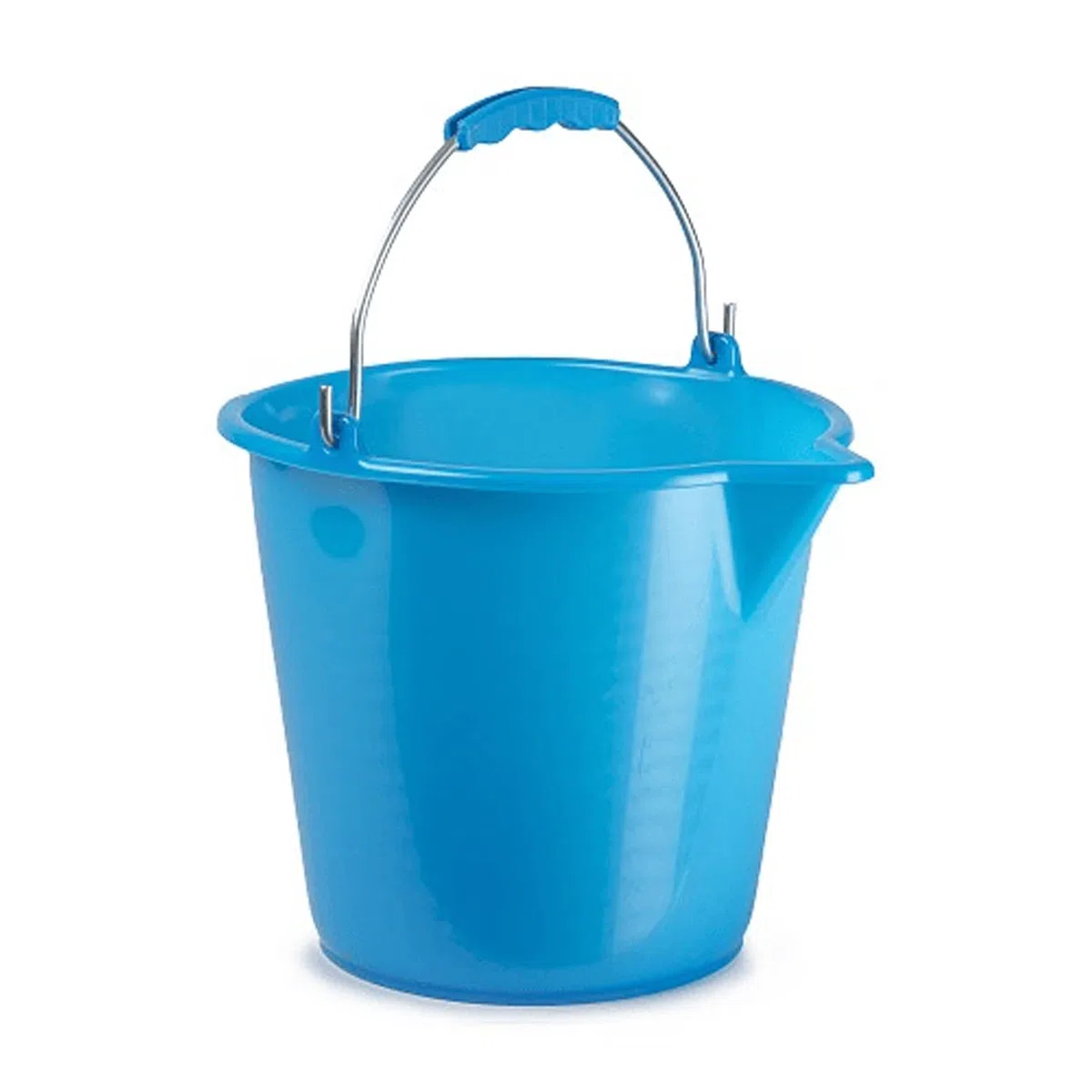CABLEPELADO Cubo Plástico de Limpieza y Jardín, Doméstico, para Fregona, 25 cm Alto x 31 cm Diámetro Superior, Capacidad 9 Litros, Asa de Agarre, Azul