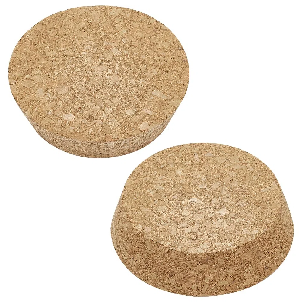 BENECREAT 2 tapones de corcho cónicos, 85 ~ 100 mm, tapas de botellas de corcho de madera blanda natural para vinos, botellas decorativas, vasos, arte, manualidades