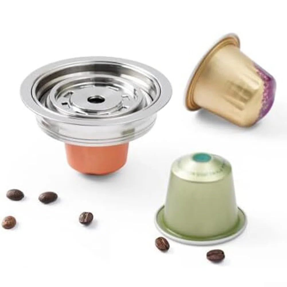 Adaptador de cápsula de café 2 en 1, convertidor de cápsulas grandes a pequeñas para máquinas domésticas, accesorio de soporte reutilizable resistente, fácil de instalar, diseño de ahorro