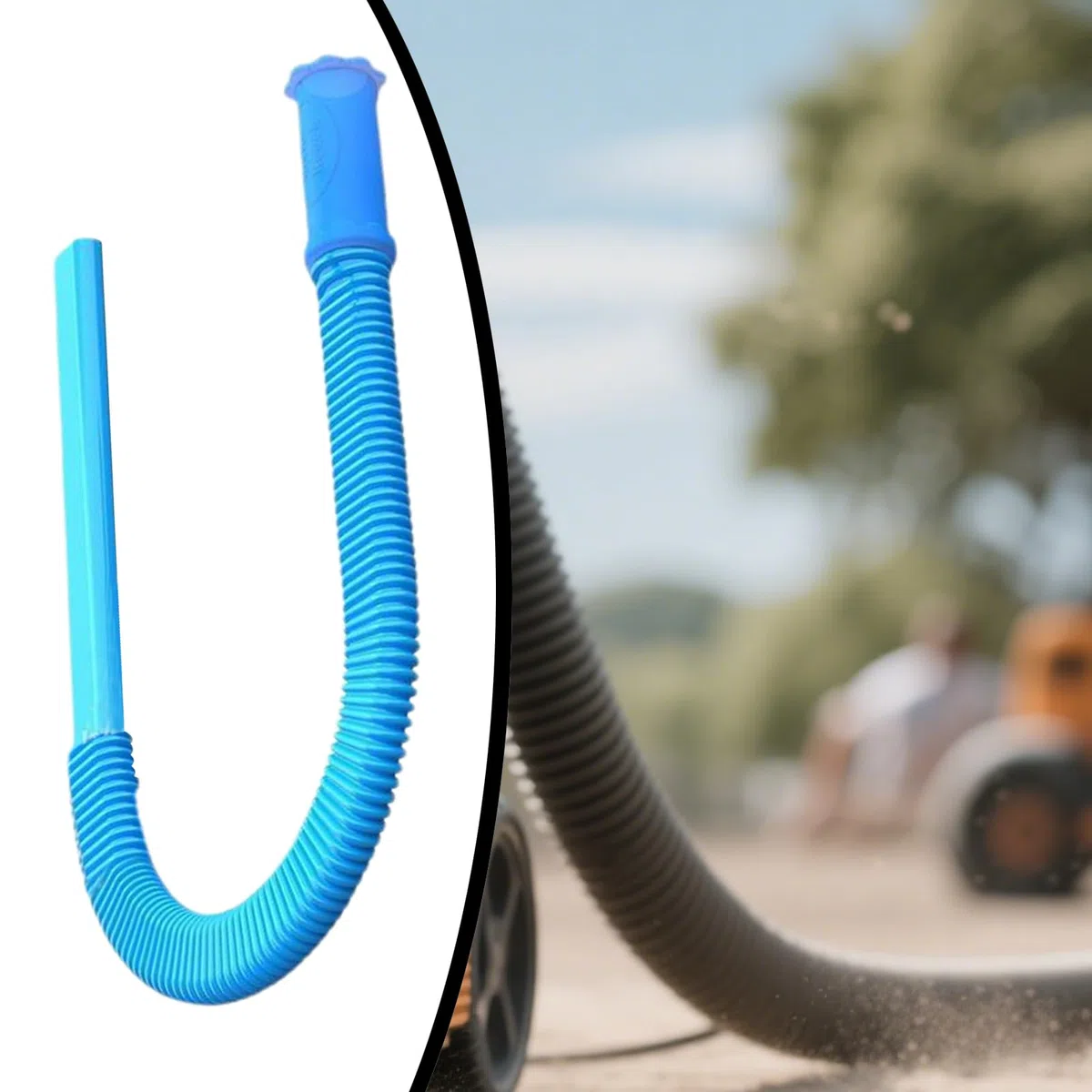 Dryer Vent Vacuum Hose Attachments, Flexible Vacuums Cleaner Extension, 39.7/15.6/4.7 Inches, Deep Lint Cleanings Attachment Tool for Home Appliance Dryers Vents Cleaning, Blue