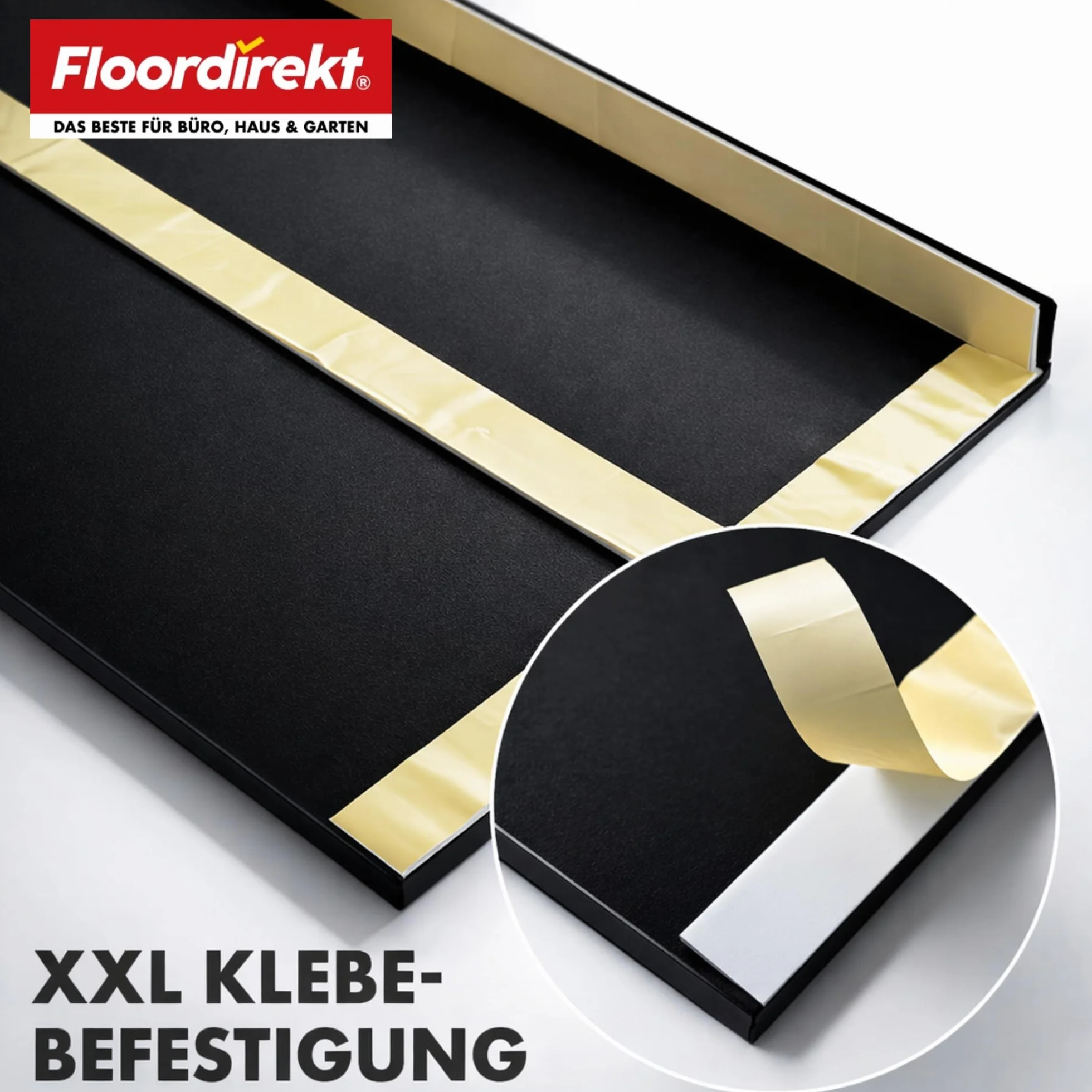 Floordirekt Diamond - Alfombrillas de goma para peldaños (30 x 90 cm, antideslizantes)