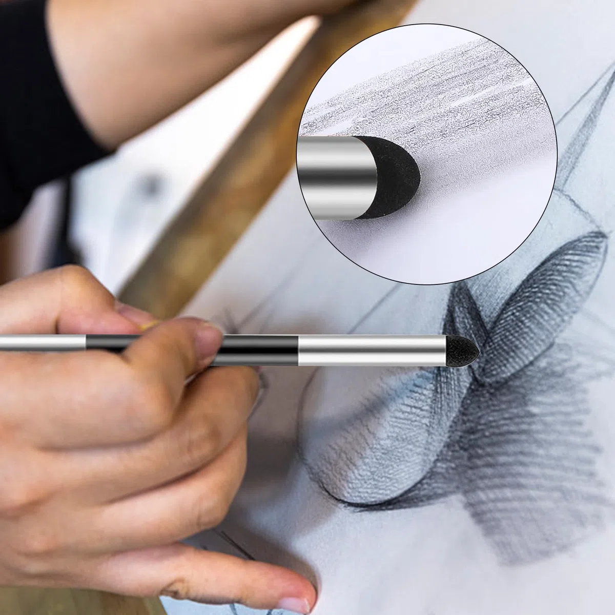 10 Piezas Difuminadores para Dibujo Difuminos y Tocones de Mezcla Doble Cabeza Bolígrafo de Esponja Esponjas para Difuminar Difumino para Artista Dibujo de Bricolaje