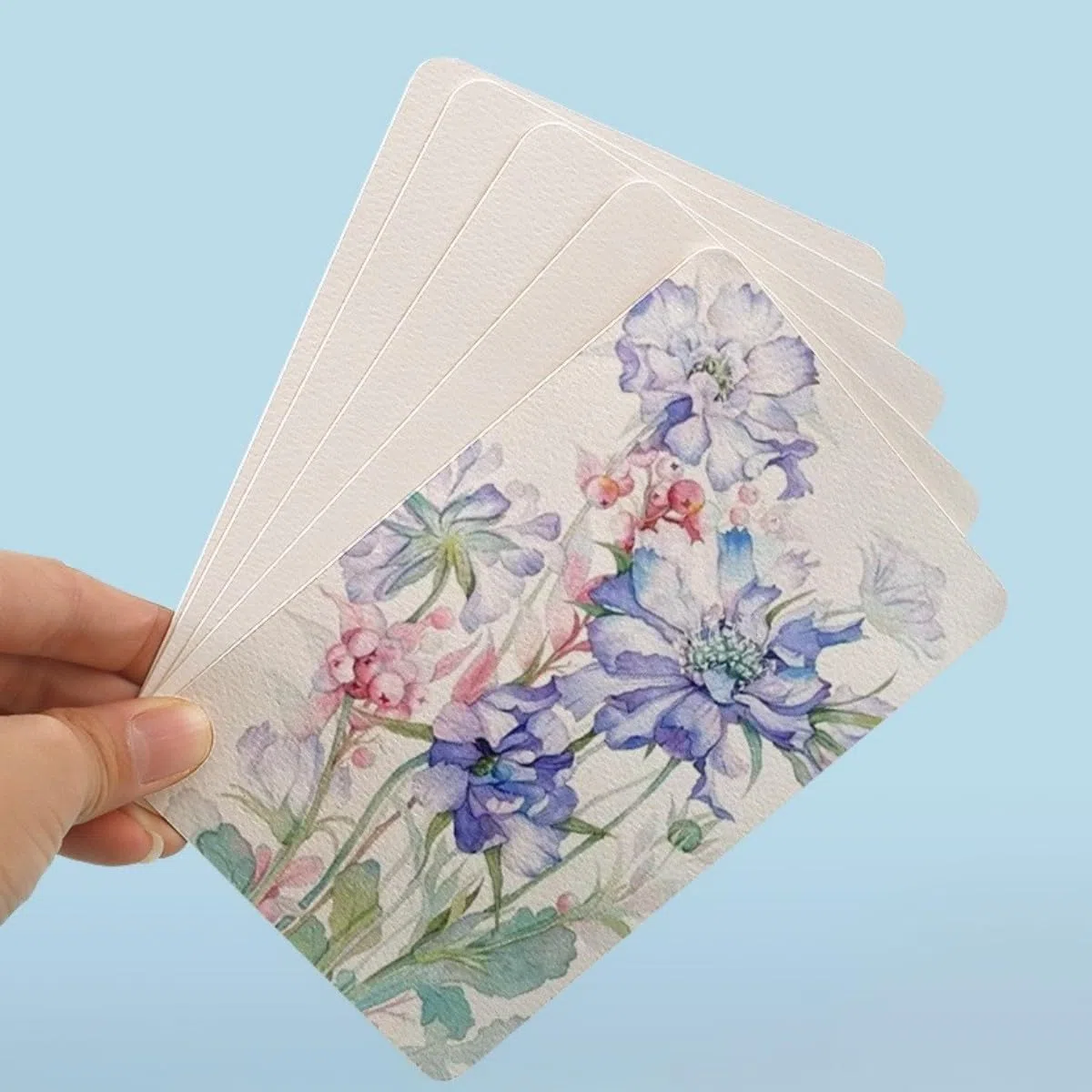 Papel de Acuarela Pequeño, Tarjeta Acuarela, Marcapáginas para Pintar con Acuarelas, 50 Hojas Papel Acuarela 300gr, Papel para Pintar con Acuarela, Bricolaje, Manualidades (5 x 15 cm)