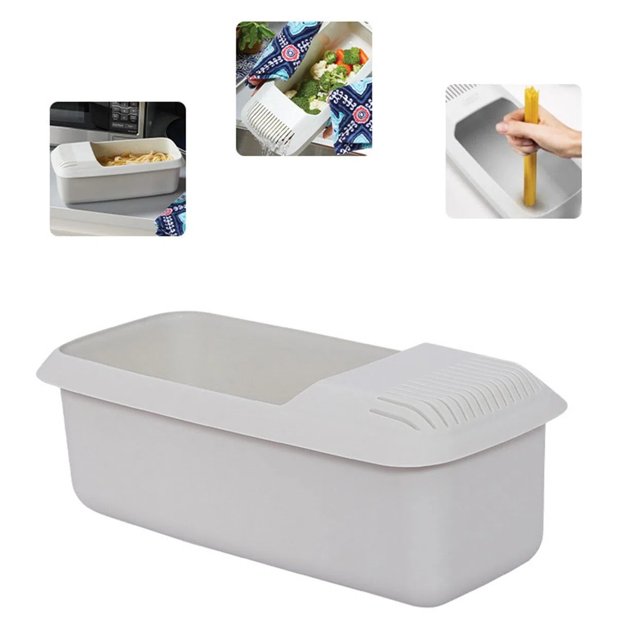 Cocedor De Pasta Para Microondas Con Colador, Olla De Espagueti Para Microondas, Olla De Pasta Para Microondas, Olla De Fideos Con Colador, Ocedor De Pasta Resistente Al Calor Para Microondas