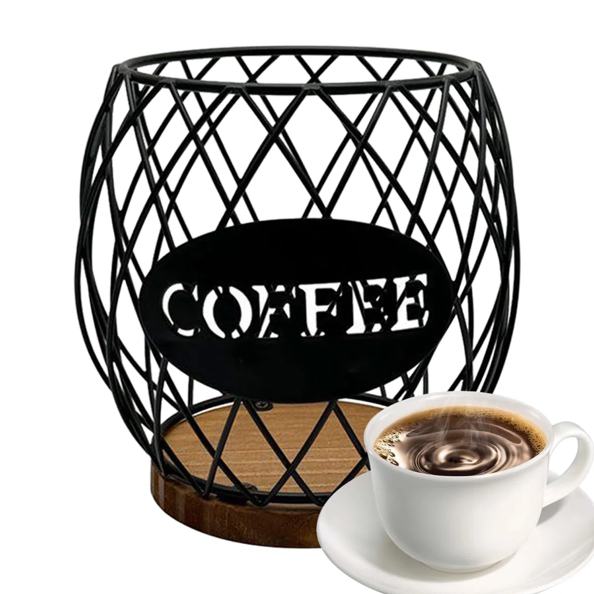 Cesta De Almacenamiento Para Cápsulas De Café | Accesorios De Organización Para Cocina - Contenedor Cesta para Cápsulas de Café,Para Cocina Despensa Casa De Campo Residencia Oficina Cafetería Hotel