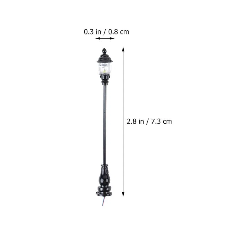 DOITOOL 5 Piezas Farola En Miniatura Modelo De Lámpara Para Maquetas Decoración De Jardín En Miniatura Y Paisaje Accesorios Para Casas De Muñecas Dioramas Y Tren