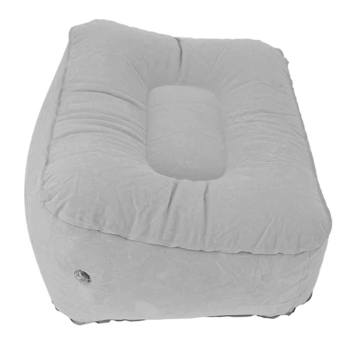 Cryfokt Almohada Inflable para Reposapiés, Almohada Portátil de Viaje para Pies, Material de Flocado de PVC, Ajustable, Almohada de Apoyo para Piernas de Inflado Rápido para Aviones