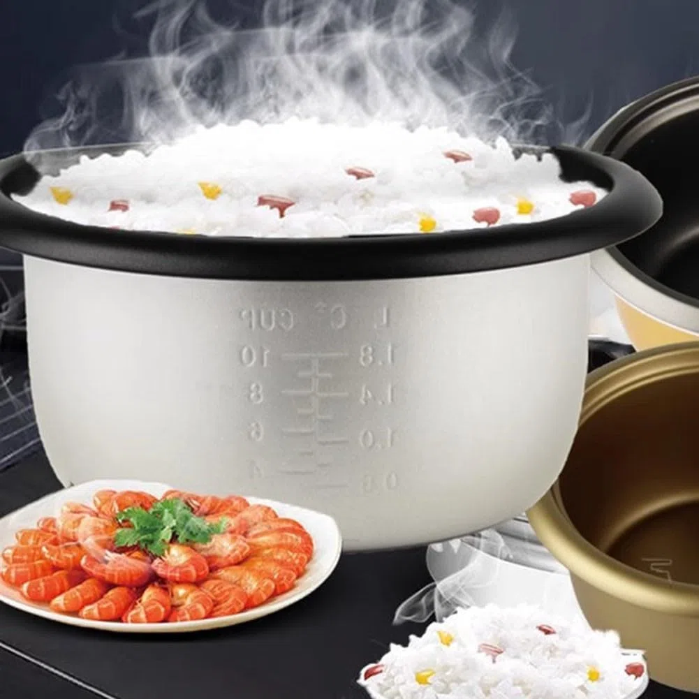 Olla interior de repuesto para olla arrocera eléctrica, recipiente de cocina extraíble antiadherente de aleación de aluminio, accesorio de cocina portátil (1,5 L)
