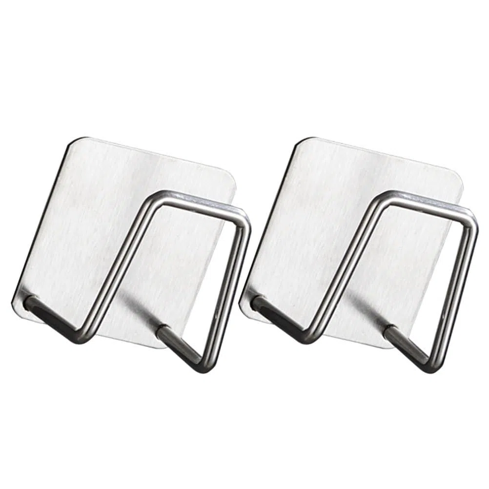 VALICLUD Soportes De Esponja De Acero Inoxidable 2 Piezas Adhesivos para Cocina Y Baño Estantes Compactos De Drenaje para Fregadero Organizador Multifuncional