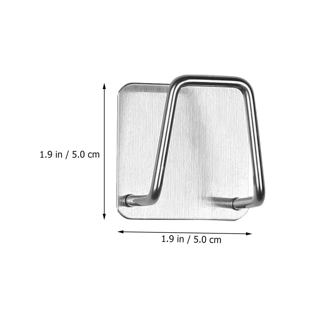 VALICLUD Soportes De Esponja De Acero Inoxidable 2 Piezas Adhesivos para Cocina Y Baño Estantes Compactos De Drenaje para Fregadero Organizador Multifuncional