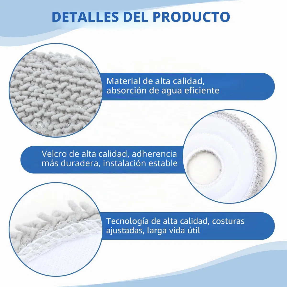 6 Paños de Repuesto Mopa Paño para Dreame L10s Pro Ultra Heat/L10s Ultra/L10s Ultra Gen 2/L20 Ultra/X40 Ultra Complete/Xiaomi X20 Plus/S20 Robot Almohadilla Trapeador Microfibra Reutilizable Limpieza