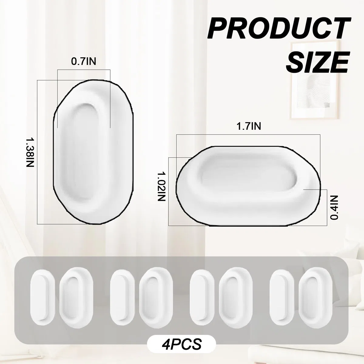 4 Piezas Soporte Mando Pared Silicona Organizador Mando a Distancia Soporte de Control Remoto Magnético Sin Agujeros de Perforación Soportes de Pared Adhesivo Fuerte, para el Hogar, Escuela (Blanco)