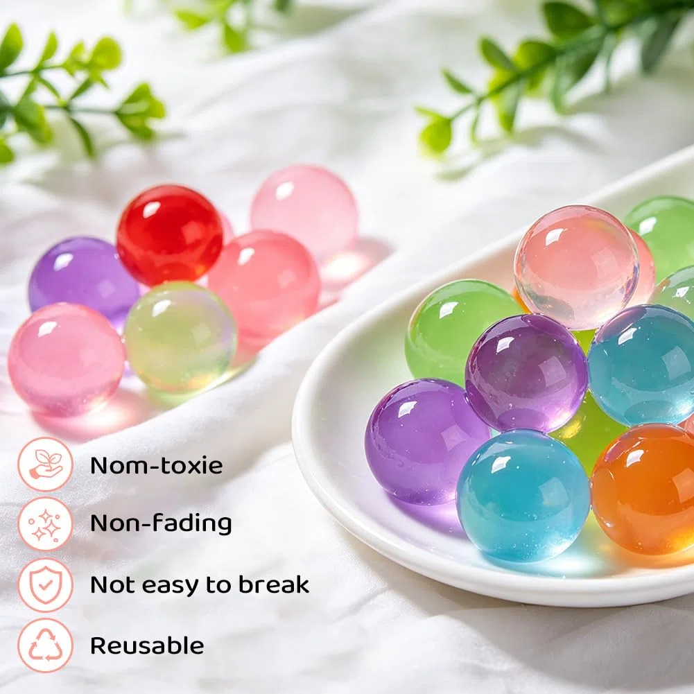 100000 Piezas Perlas de Agua Coloridas, Bolas de Gel No TóXico y Biodegradable, Perlas de Gel Reutilizable para Rellenar Jarrones, Bodas, Decoración del Hogar o de Plantas