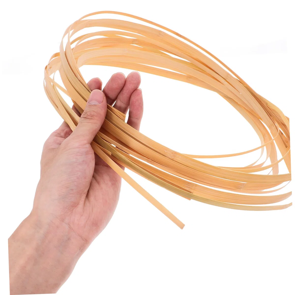 KONTONTY Vinilo Ratán Natural en 4 Rollos de Madera Beige, Flexible y Resistente para Decoracion Bodas y Proyectos DIY Estilo Rústico y Estética Natural