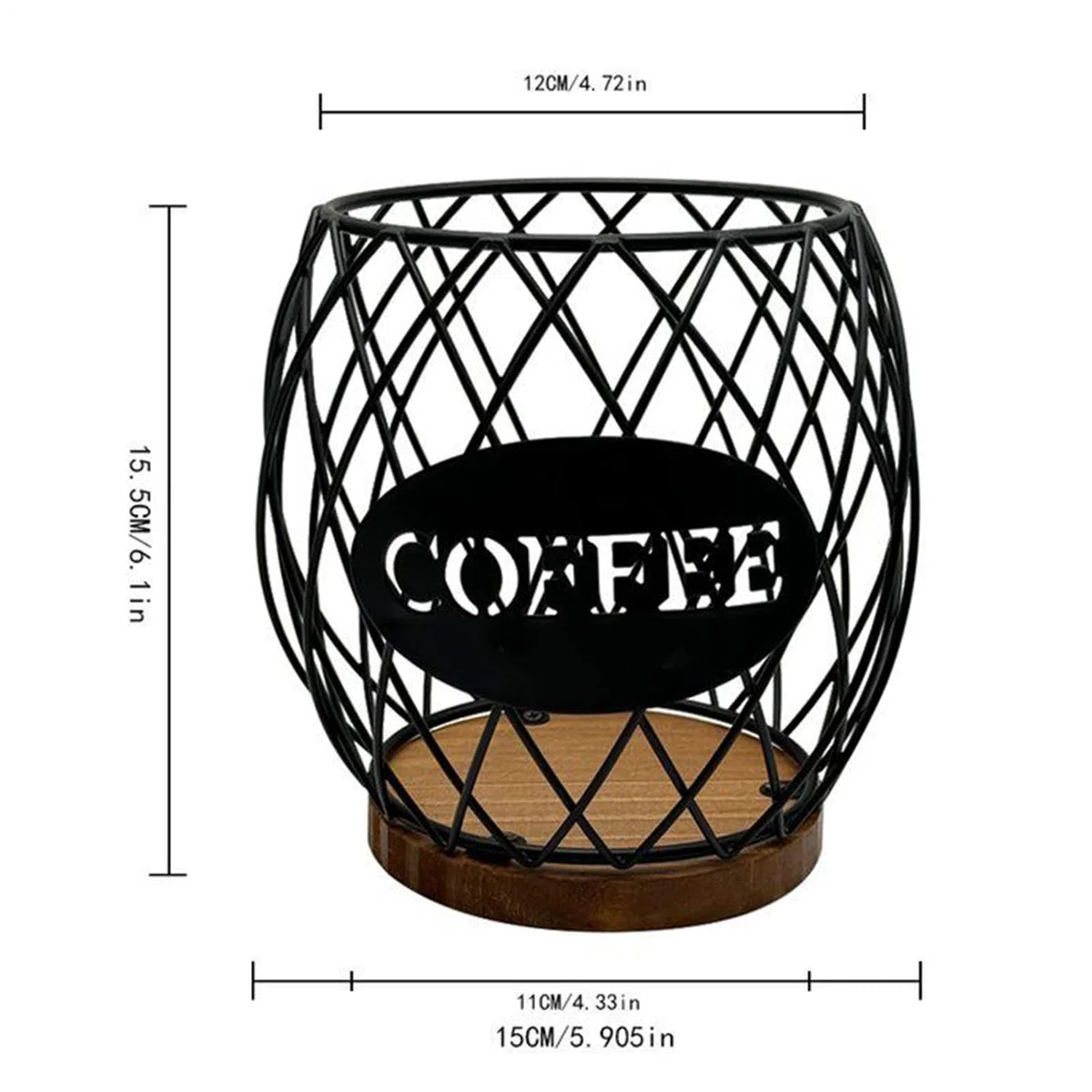 Cesta De Almacenamiento Para Cápsulas De Café | Accesorios De Organización Para Cocina - Contenedor Cesta para Cápsulas de Café,Para Cocina Despensa Casa De Campo Residencia Oficina Cafetería Hotel