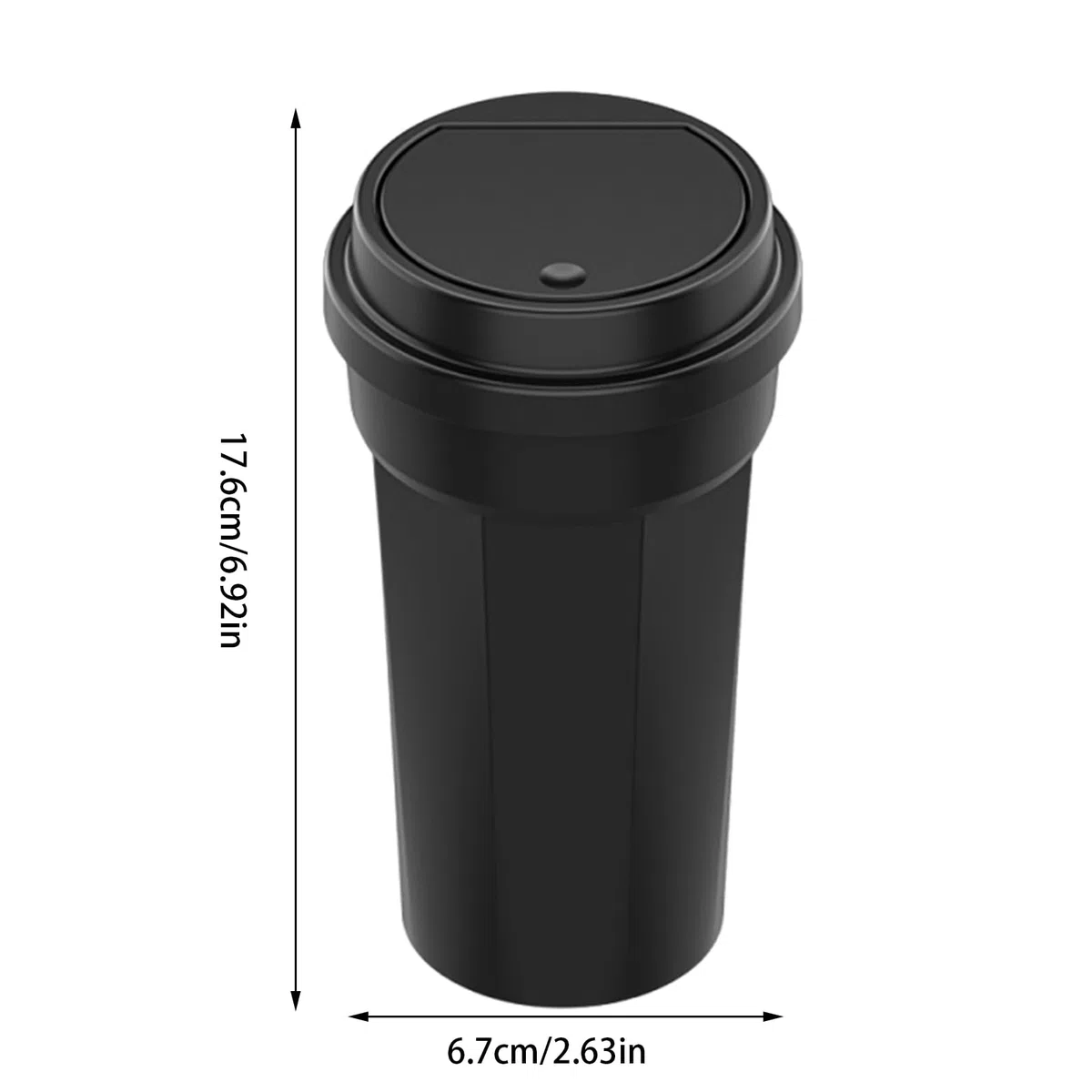 Cubo de basura para coche - Contenedor de basura no abrasivo en forma de copa | Almacenamiento de residuos de vehículos | Para camping coche viaje por carretera SUV RV furgoneta asiento trasero