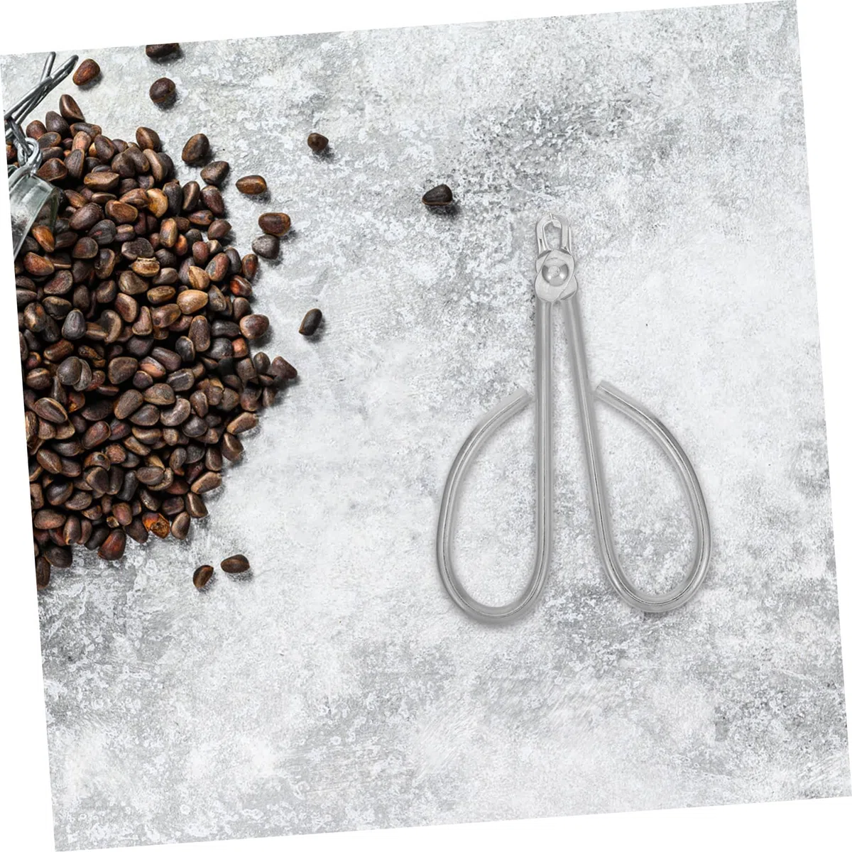 TOPBATHY Pinza para Pelar Piñones de Acero Inoxidable Diseño Multifuncional Seguro, Abridor Rápido y Herramienta Doméstica para Descascarar Nueces y Castañas