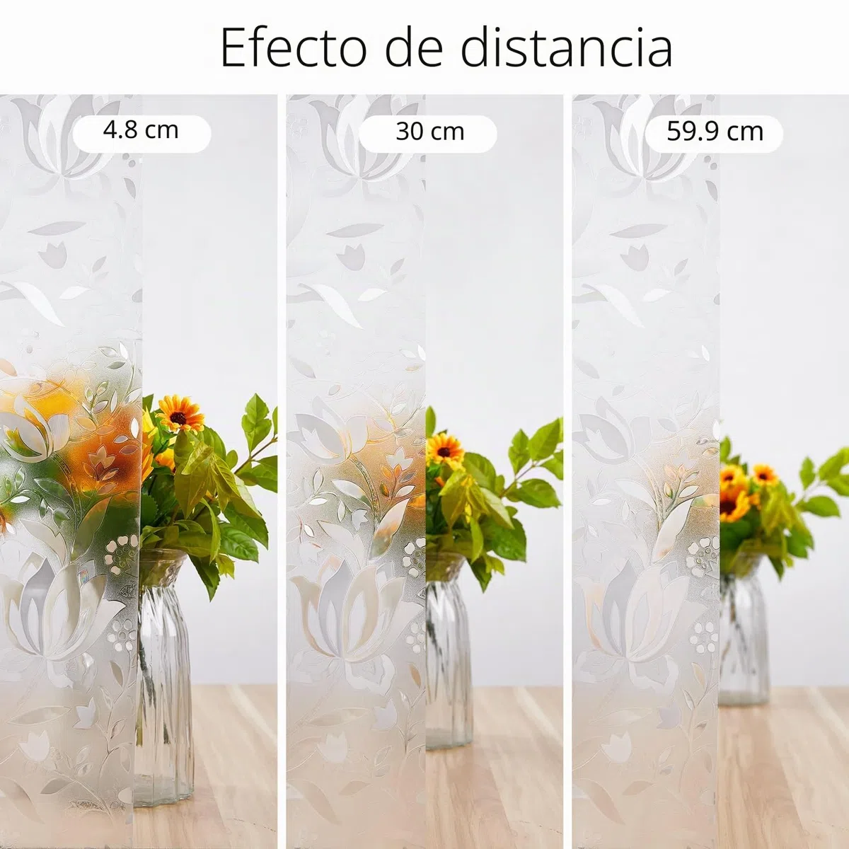 KROMAPOLIS Vinilo para Cristal - Vinilo Ventana privacidad Window Film Ventana privacidad adherencia estática para Ventanas, no Adhesiva, sin Pegamento - 44,5X200CM