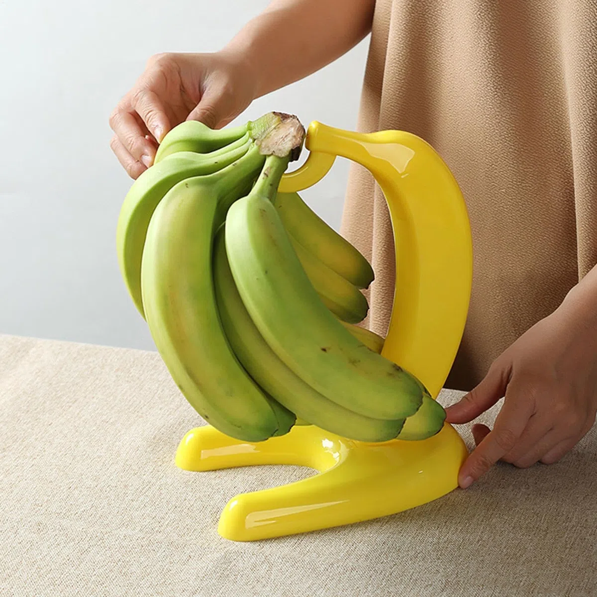Soporte de exhibición de plátano – Colgador de árbol de plátano | Soporte de plátano de polipropileno, soporte creativo para plátanos de alimenticio, soporte de banana resistente para cocina y