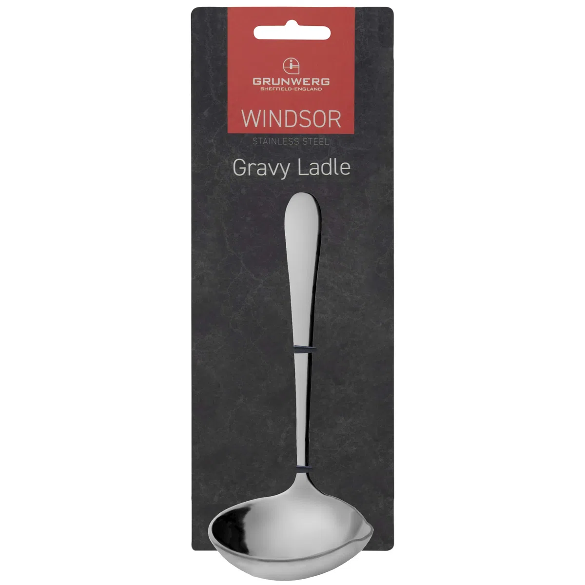 Grunwerg Windsor Carded, Cuchara Para Salsa de 16 cm, 18/0 Acero Inoxidable