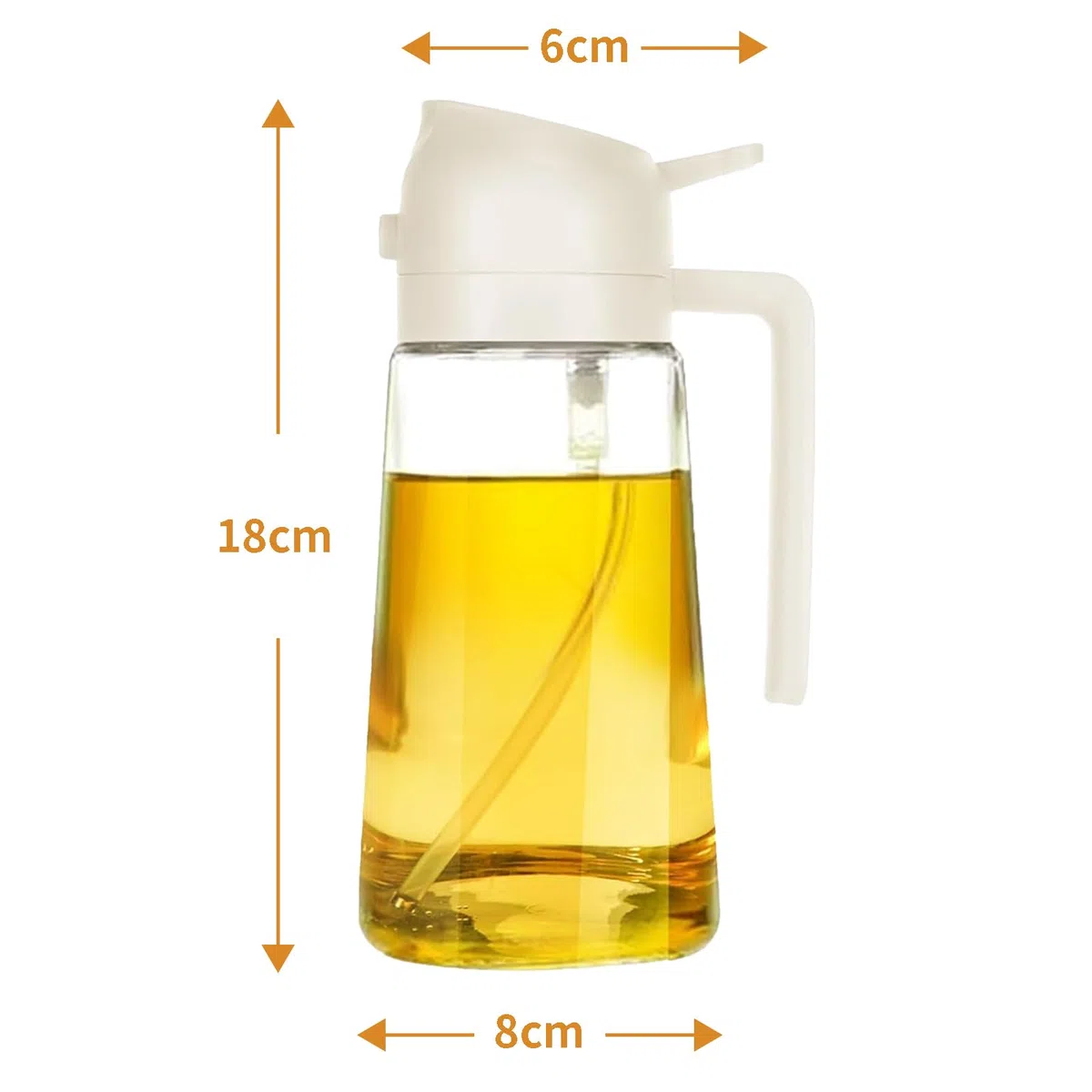 Pulverizador Aceite Spray 470ml Dosificador Aceite Vertedor Dispensador de Aceite de Oliva Para Cocinar, Freidora de Aire, Ensalada (Barbacoa)