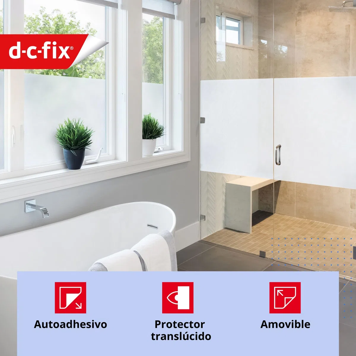 d-c-fix lámina de privacidad para ventanas Ópalo 45 cm x 2 m