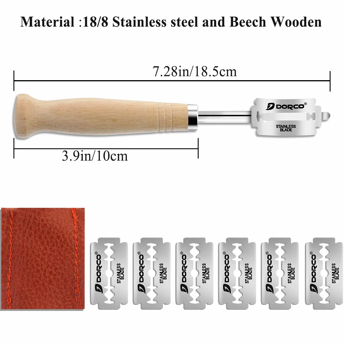 Litthing 6pcs Herramienta de Corte de Pan Cuchillo de Masa Cuchillo multiusos para cortar masa y pan Herramienta de cocina para pasta, pizza, postres y repostería, 18,5 x 3 cm