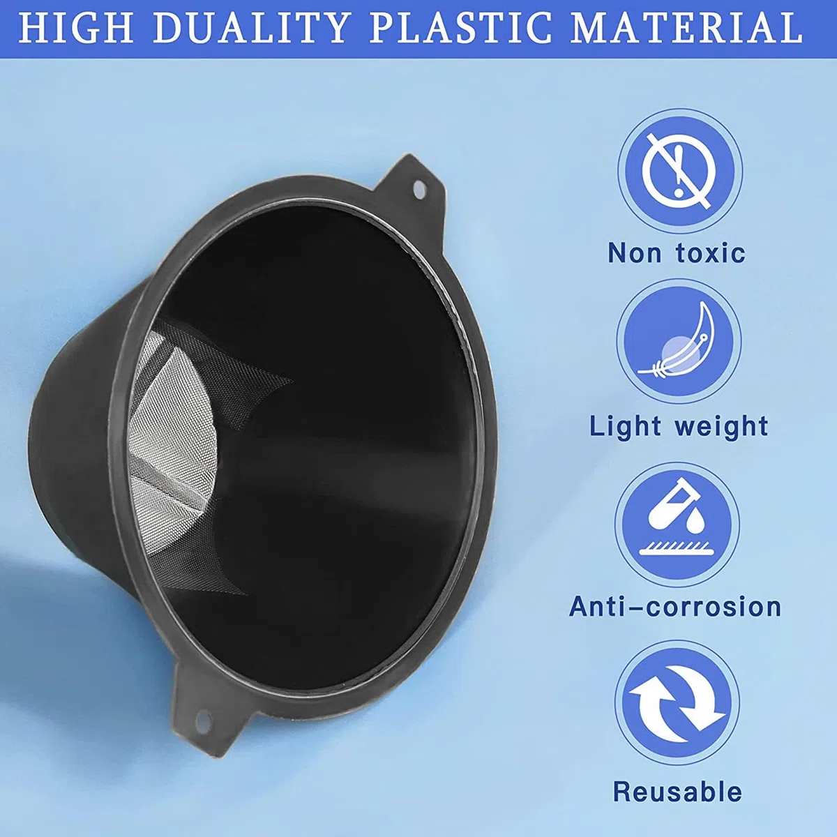 6 Coladores de Pintura, Filtro de Embudo, Colador de Malla de Nailon, Filtro de Pintura de Malla de Nailon Industrial Reutilizable para Filtro de Aceite,