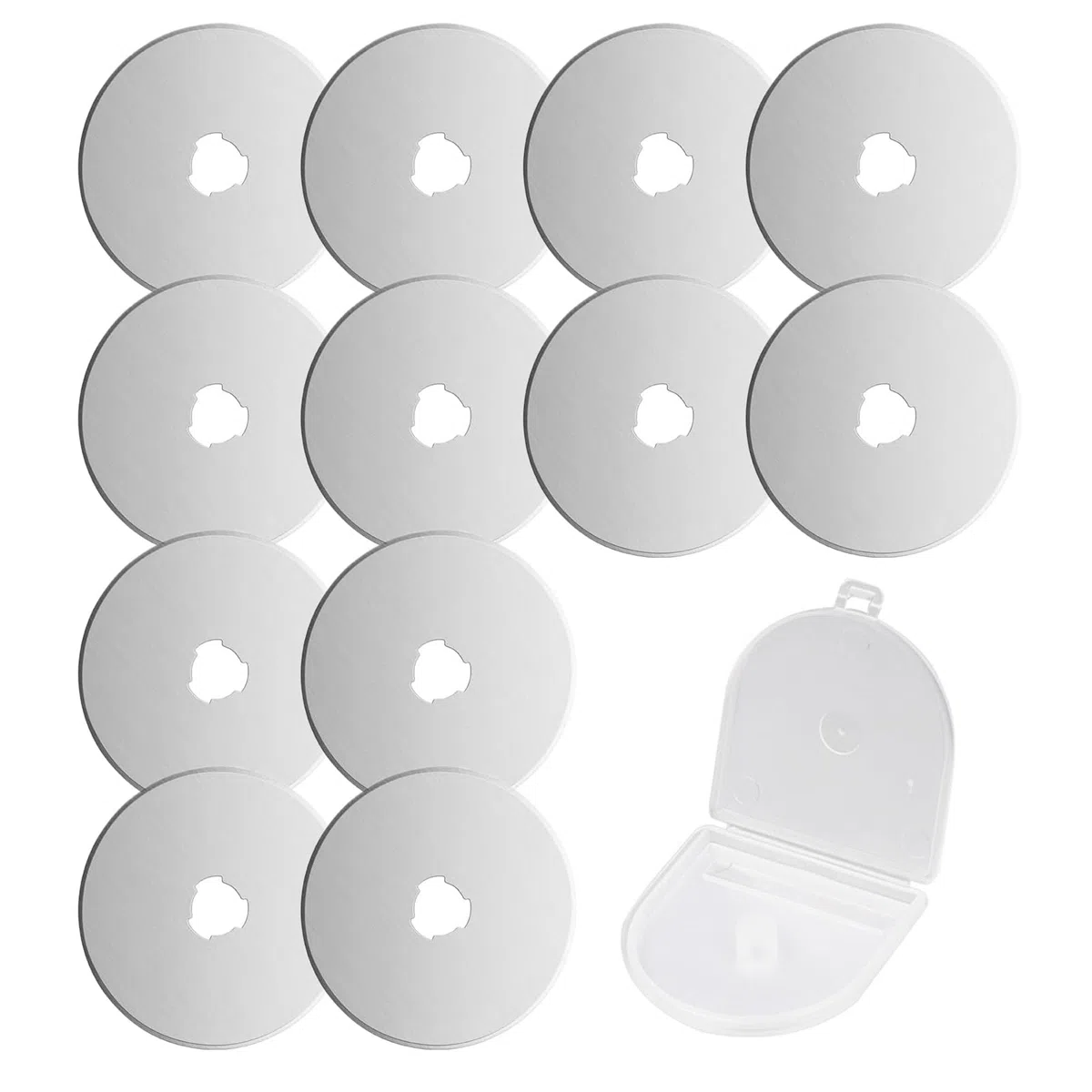 12 Piezas Circular Rotativa Cuchilla, 28mm Cuchillas de Repuesto de Corte Rotativo, para Acolchar, Papel, Tela, álbumes de Recortes, Costura, Corte de Tela