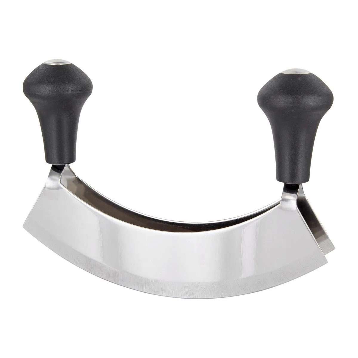 Westmark Cuchillo para picar/Cortador de hierbas, Con 2 cuchillas, Longitud: 17 cm, Acero inoxidable/plástico, Plateado/negro, 1294220