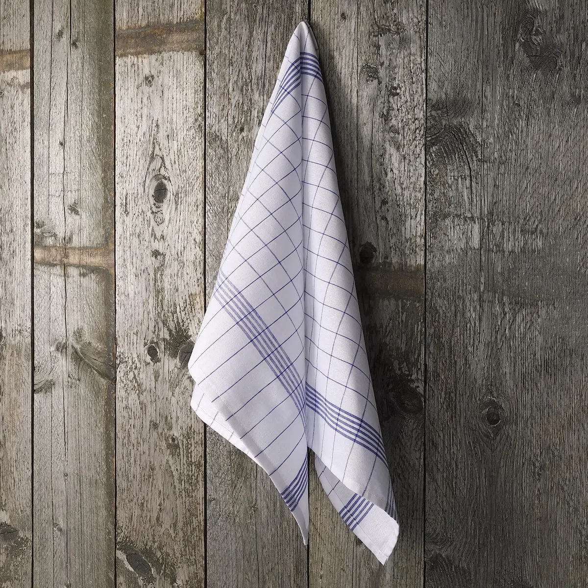 Vaily - Paños de cocina (pack de 10 unidades, 70 x 45 cm), diseño a cuadros, color azul, 100% algodón