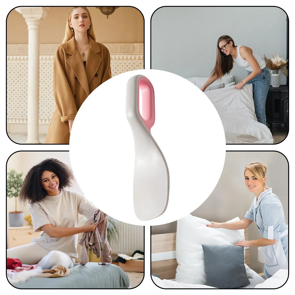 Herramienta para enrollar sábanas, mango ergonómico, portátil, para cambiar sábanas, para aplanar fundas de cama, colchones elevadores, dormitorio, sala de estudio, dormitorio, hotel, apartamento