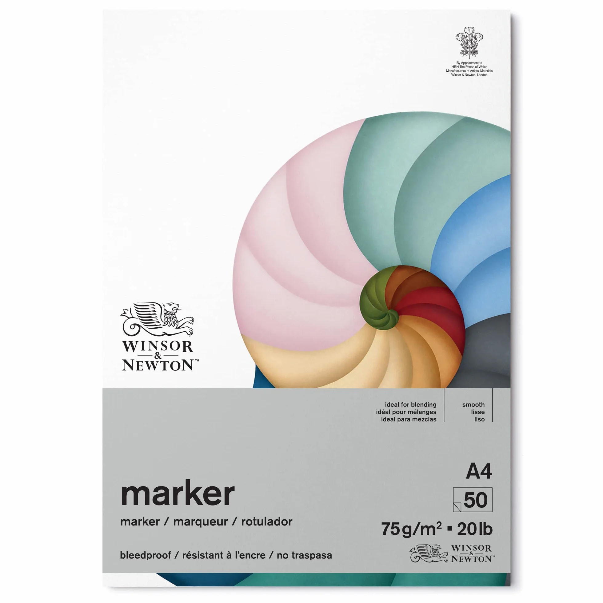 Winsor & Newton Bloc Papel rotuladores, Blanco, DIN A4