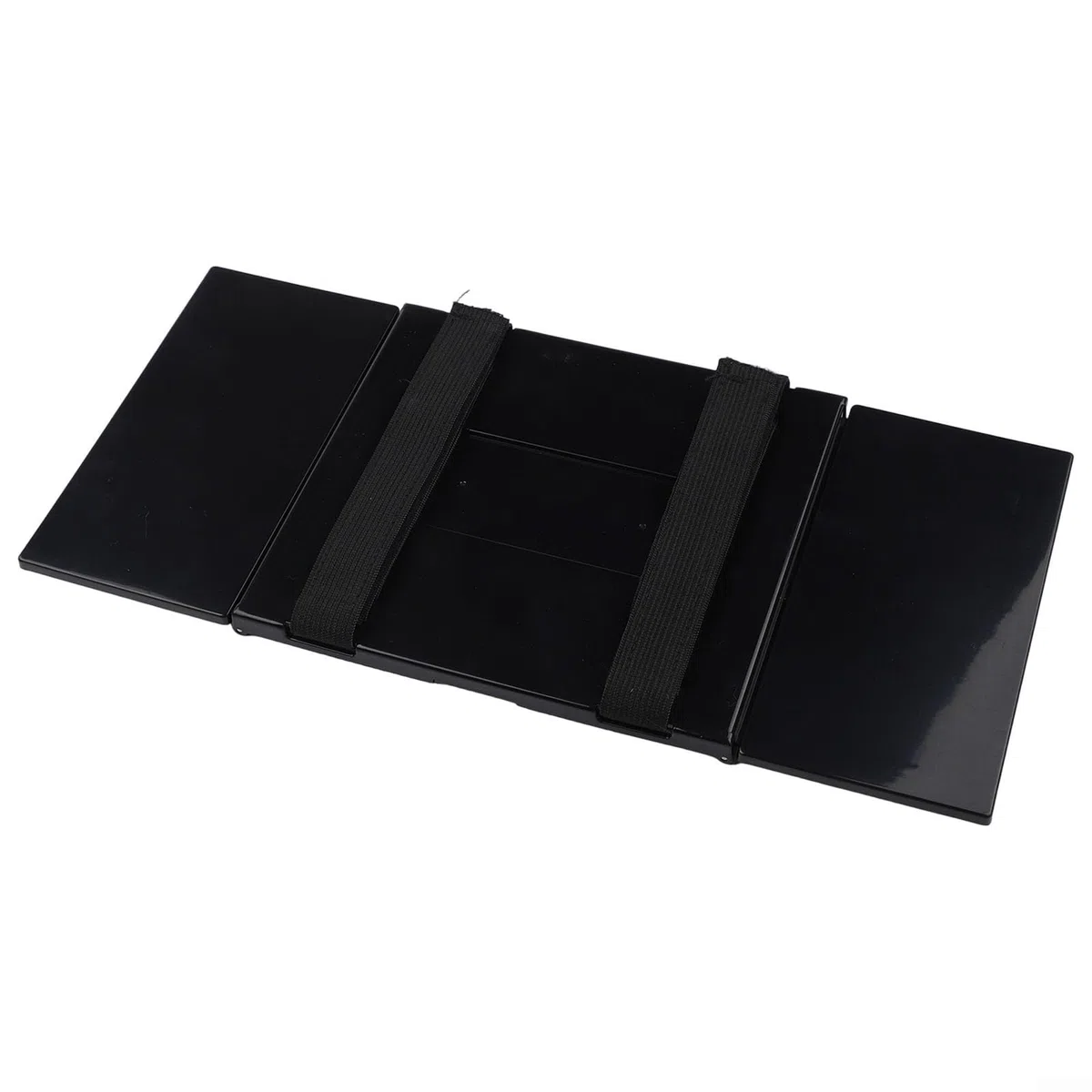 Espejo de 3 vías, espejo plegable ajustable con visión de 360 grados para tareas de cabello, barba y maquillaje (es negro)
