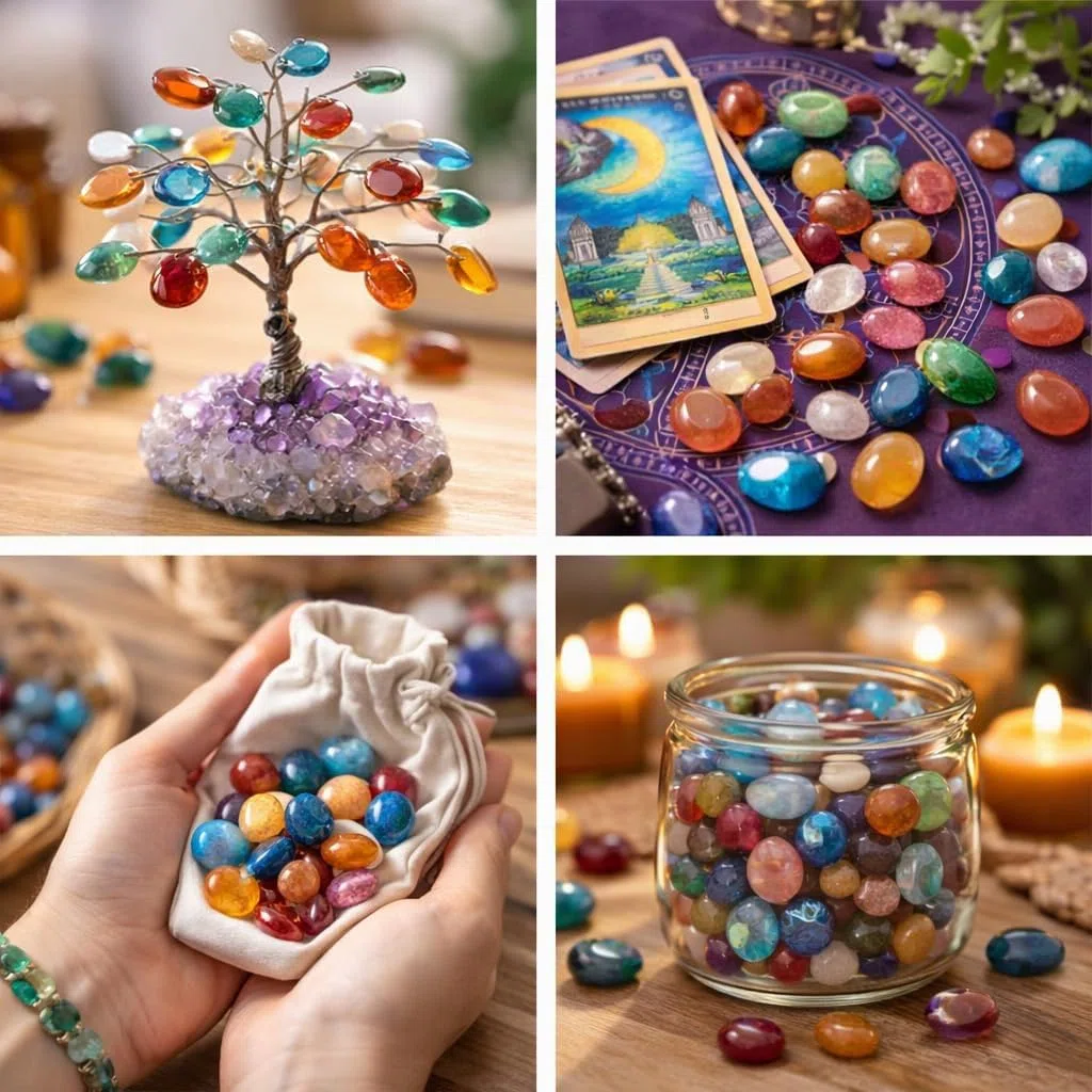 Perlin 50 piedras preciosas de ágata, semipreciosas, perlas de 9 mm ~ 15 mm, piedras semipreciosas para juego de piedras preciosas para búsqueda del tesoro y decoración