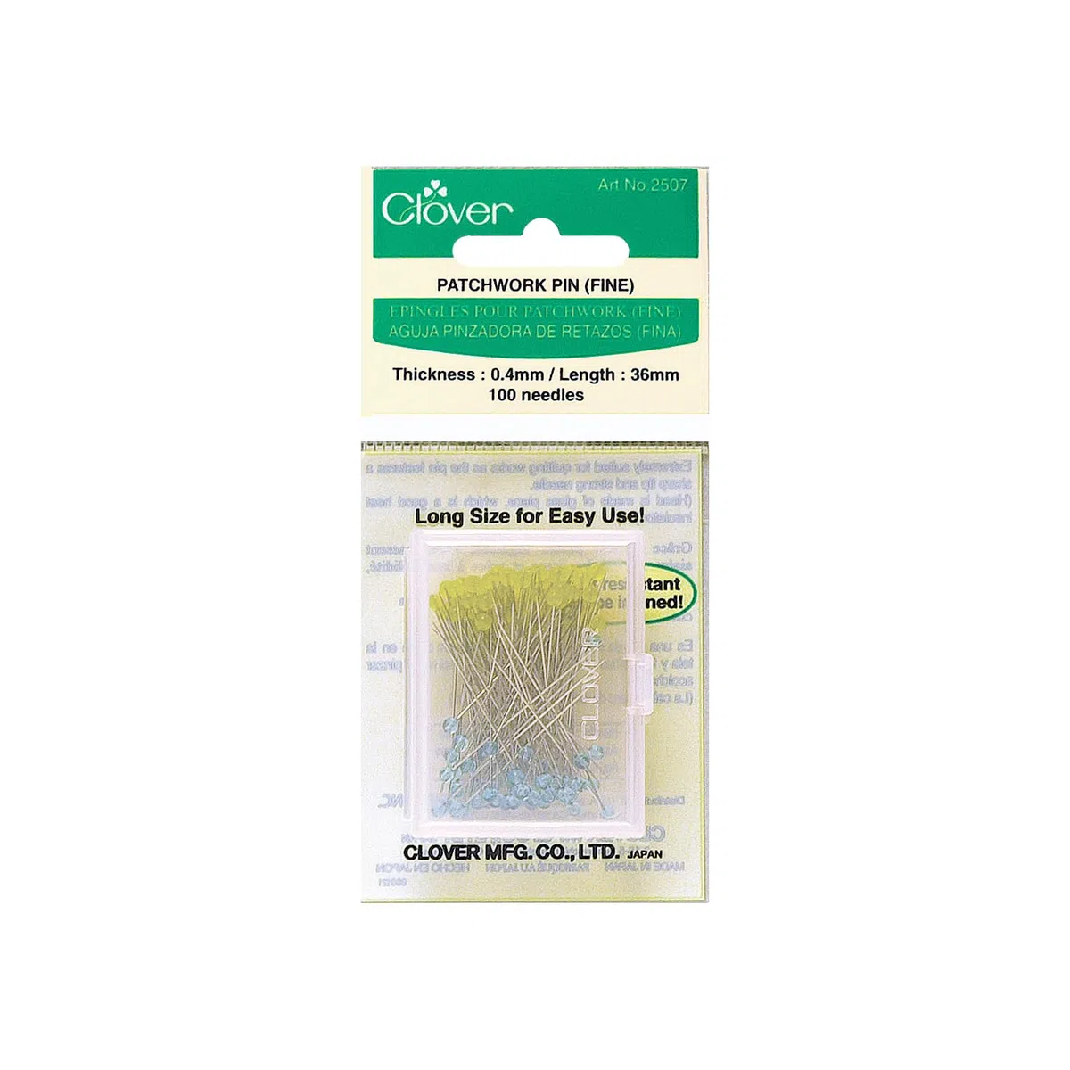 Clover Alfiler Fina Patchwork