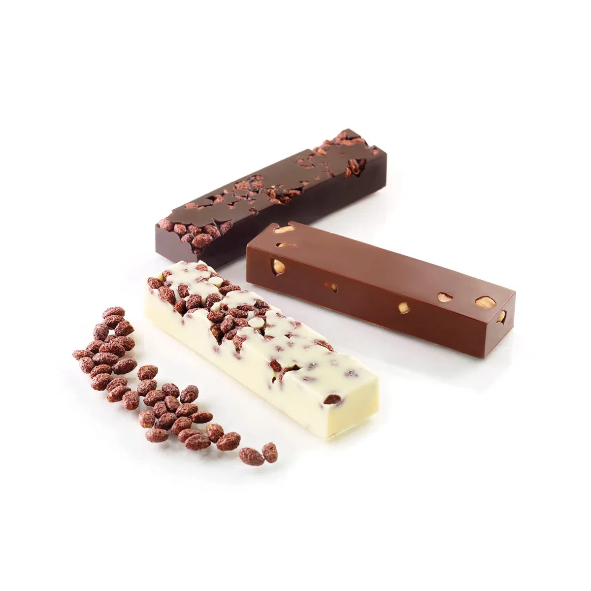 Silikomart | SF184 Molde de silicona para MY SNACK Monoporciones, Antiadherente, 100 x 26 h 16 mm Volumen 8 x 40 ml Tot. 320 m