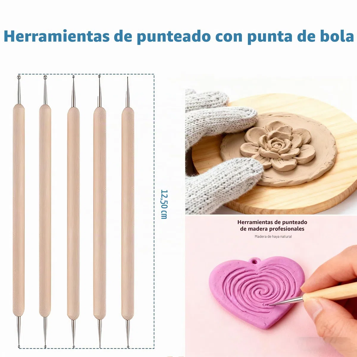 Kit de Herramientas para Escultura en Arcilla 25PCS – Herramientas de Modelado Profesional para Esculpir, Tallar y Crear Detalles en Arcilla