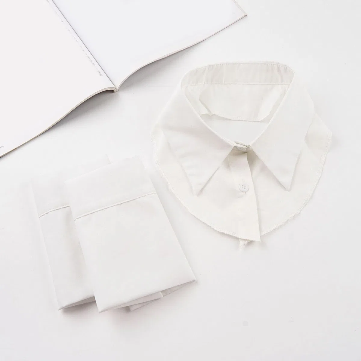 Muñequera falsa simple, media camisa, blusa, puños, accesorios versátiles, puños desmontables, puños blancos