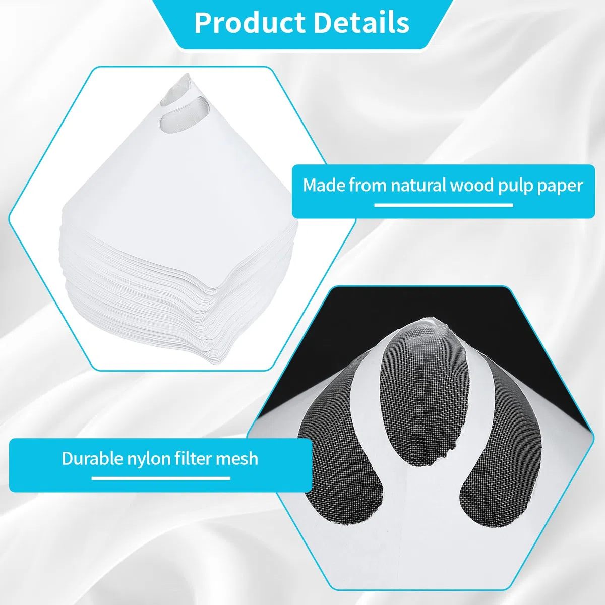 100 filtros de pintura, colador de papel y embudo de silicona plegable, colador cónico, filtro embudo para pintura de coches y pistolas de pintura