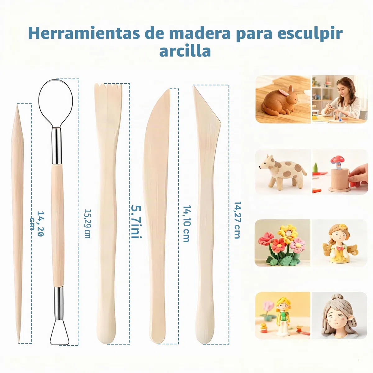 Kit de Herramientas para Escultura en Arcilla 25PCS – Herramientas de Modelado Profesional para Esculpir, Tallar y Crear Detalles en Arcilla
