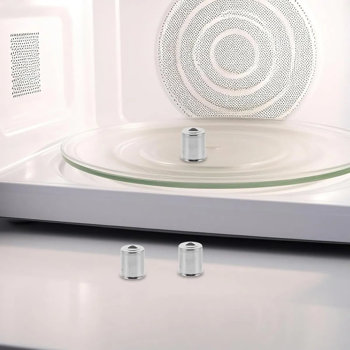 MEISO 5 tapones para horno microondas con magnetrón, repuesto para horno microondas, piezas de reparación, piezas de horno para oficina y restaurante (gris, 17,5 x 14,5 mm)