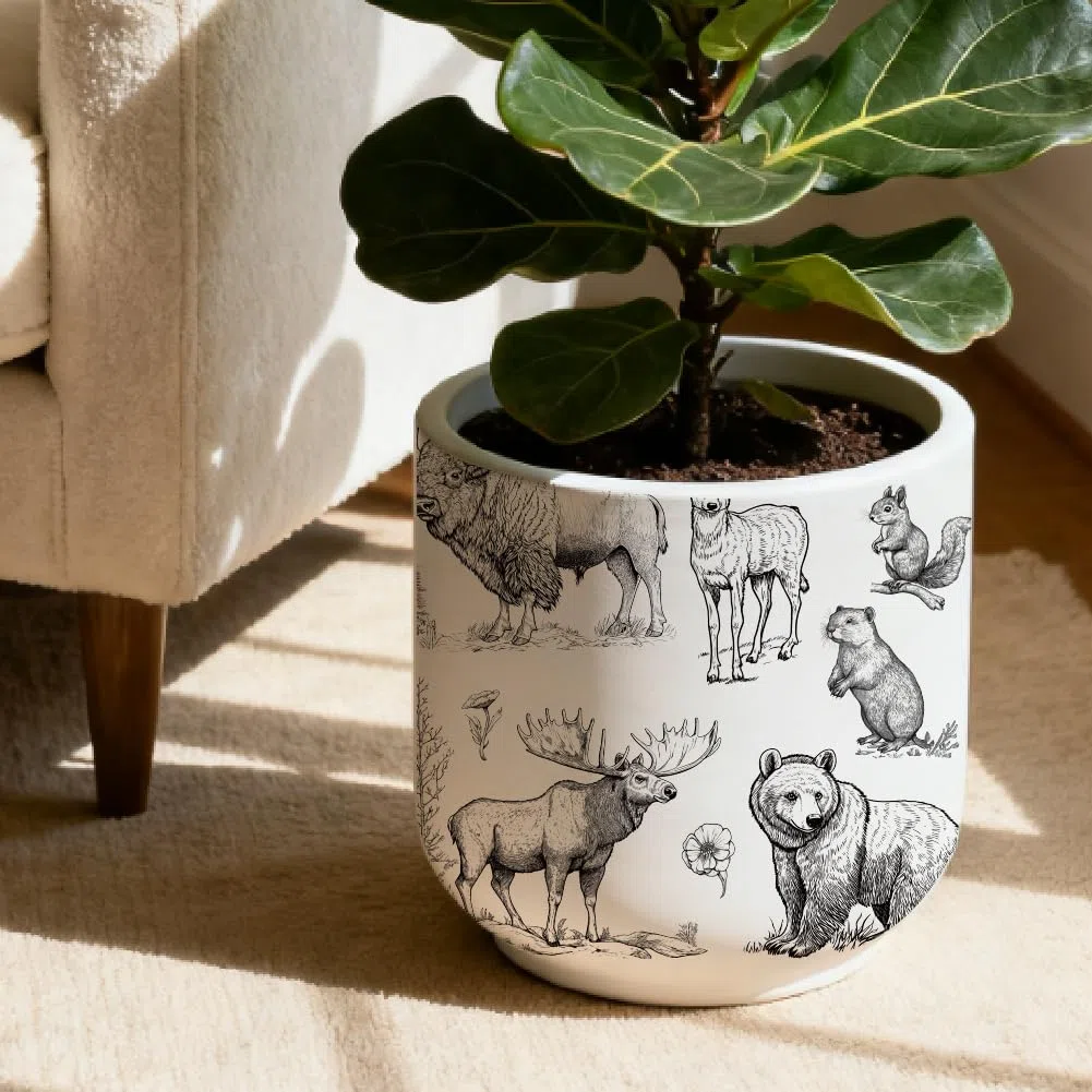 SUPERDANT 4 UNIDADES Animales Subvidriado Pegatinas de Transferencia de Vida Silvestre Chinas Papel Floral para Cerámica Para Sobreesmalte