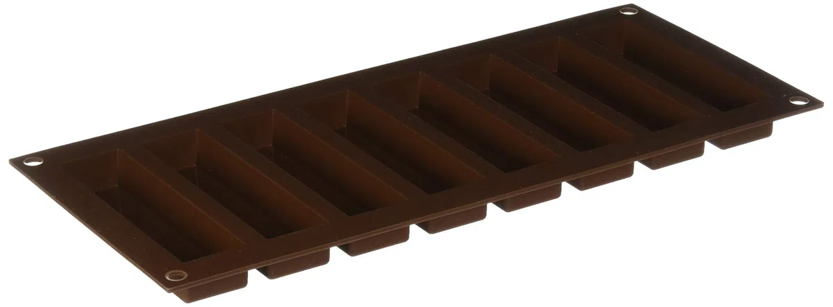 Silikomart | SF184 Molde de silicona para MY SNACK Monoporciones, Antiadherente, 100 x 26 h 16 mm Volumen 8 x 40 ml Tot. 320 m